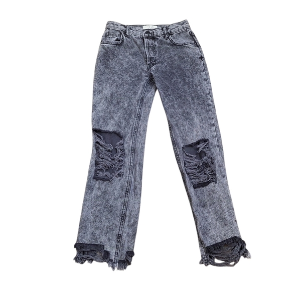 Free People Maggie Mid-Rise Straight Jeans - Picture 1 of 6